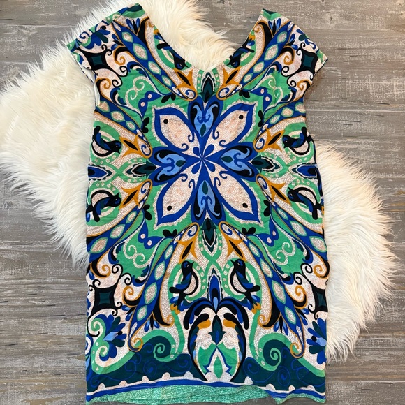 Anthropologie Maeve Folksong Bird Print Dress Sz Medium - Picture 6 of 8